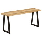 vidaXL Banc avec bord vivant 105 cm bois de manguier massif