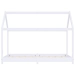 vidaXL Cadre de lit d'enfant Blanc Bois de pin massif 80x160 cm