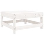 vidaXL Salon de jardin 11 Pièces blanc bois massif de pin