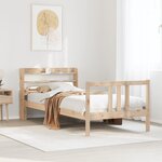vidaXL Cadre de lit avec tête de lit sans matelas 90x190 cm