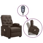 vidaXL Fauteuil de massage Marron Tissu