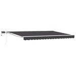 vidaXL Cadre de store manuel avec LEDs Blanc  Gris  Anthracite 4 × 3 m