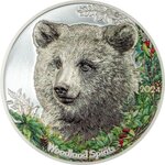 Monnaie BEAR Woodland Spirit Ours 1 Oz Argent 500 Togrog Mongolia 2024 (PRÉCOMMANDE)