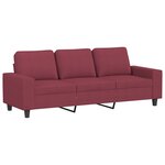 vidaXL Ensemble de canapés 2 Pièces rouge bordeaux tissu