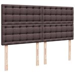 VidaXL Cadre de lit ottoman avec matelas marron foncé 180x200 cm tissu