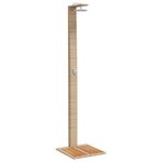 vidaXL Douche d'extérieur beige 50x55x224cm résine tressée bois acacia