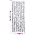 vidaXL Rideau anti-mouches gris clair et gris foncé 56x200 cm chenille
