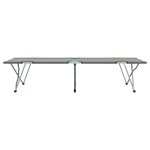 vidaXL Lit de Camping Pliant Gris Aluminium Grand Pliable