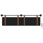 vidaXL Tête de lit suspendue Avec lumière LED Noir PU antique