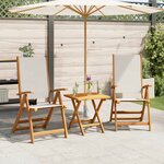 vidaXL Chaises pliables de jardin lot de 2 bois d'acacia et textilène