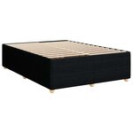 vidaXL Sommier à lattes de lit avec matelas Noir 140x190 cm Tissu