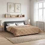 vidaXL Couette d'été 240 x 260 cm Été Taupe Respirant