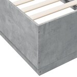 vidaXL Cadre de lit avec lumières LED gris béton 90x190 cm