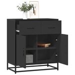 vidaXL Buffet noir 68x35x76 cm bois d'ingénierie