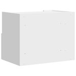 vidaXL Table de chevet murale blanc 45x30x35 cm