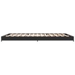 vidaXL Cadre de lit sans matelas noir 150x200 cm