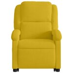 vidaXL Fauteuil inclinable de massage électrique jaune velours
