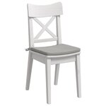 vidaXL Coussins de siège 4 Pièces Gris clair 40 x 40 x 3 cm