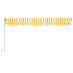 vidaXL Auvent manuel rétractable avec LED 500x350 cm Jaune et blanc