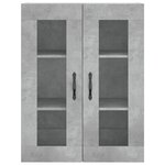 vidaXL Buffet haut Gris béton 69 5x34x180 cm Bois d'ingénierie