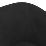 vidaXL Chaise cabriolet noir velours