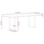 vidaXL Table à manger marron clair bois de chêne massif rectangulaire