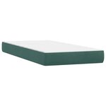 vidaXL Sommier à lattes de lit et matelas vert foncé 180x210cm velours