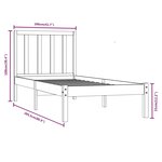 vidaXL Cadre de lit Bois de pin massif 100x200 cm