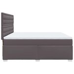 vidaXL Sommier à lattes de lit avec matelas Gris 200x200 cm Similicuir