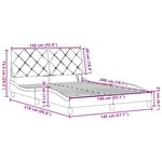 vidaXL Cadre de lit avec LED sans matelas taupe 140x200 cm tissu