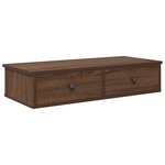 vidaXL Étagère murale avec tiroirs chêne marron bois d'ingénierie