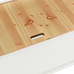 vidaXL Banc Blanc 107x45x75 5 cm Bois de sapin solide