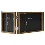 vidaXL Cadre photo dépliable Marron clair 28x18 cm+2x(13x18 cm)