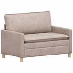 vidaXL Ensemble de Canapés 2 Pièces Beige Polyester