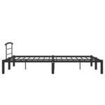 vidaXL Cadre de lit sans matelas noir métal 160x200 cm