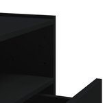vidaXL Table de chevet murale noir 45x30x35 cm