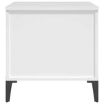 vidaXL Table basse Blanc 60x44 5x45 cm Bois d'ingénierie