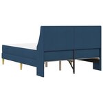 vidaXL Cadre de lit avec matelas Bleu 120 x 190 cm Polyester