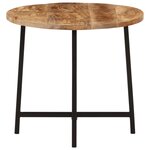 vidaXL Table basse 45x45x40 cm bois de manguier solide et fer