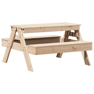 vidaXL Table de pique-nique pour enfants 88x97x52cm bois massif de pin