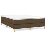 vidaXL Cadre de lit Marron foncé 140x200 cm Tissu