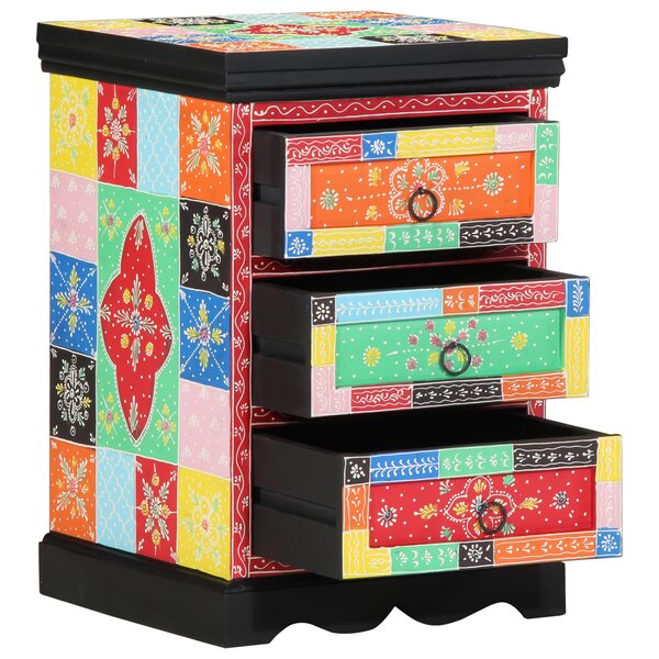 Meuble de rangement vidaXL Multicolore 40x40x60 cm en bois de mangue massif