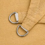 vidaXL Voile d'ombrage 160 g/m² triangulaire sable 5x5x5 m PEHD