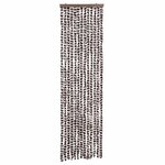 vidaXL Rideau anti-mouches beige et marron 56x200 cm chenille