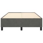 vidaXL Cadre de lit Gris foncé 120x200 cm Velours