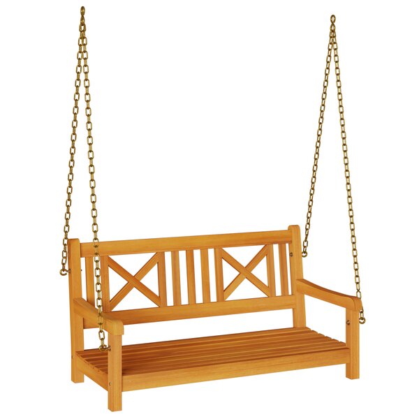 vidaXL Banc swing de jardin 2 places 110x56x58 cm en bois massif d'acacia