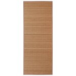 vidaXL Tapis en bambou marron à latte rectangulaire 80 x 300 cm
