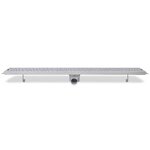vidaXL Drain de douche linéaire 2 Pièces 1030 x 140 mm Acier inoxydable