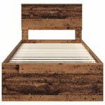 vidaXL Cadre de lit Bois ancien 100 x 200 cm Bois d'ingénierie