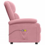vidaXL Fauteuil électrique de massage Rose Velours